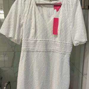 NWT Lilly Pulitzer Jazlyn Eyelet white Dress size 12